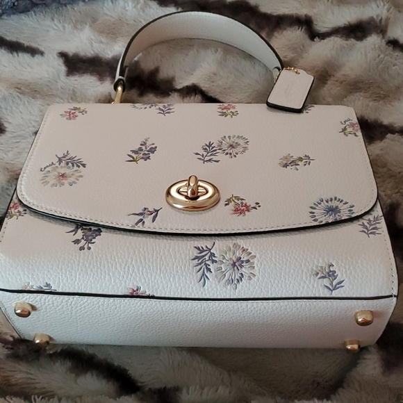 coach floral satchel